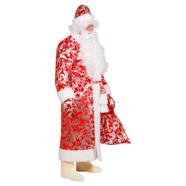 Карнавальный костюм взрослый Дед Мороз Студенец красный р-р 50-52 комплект