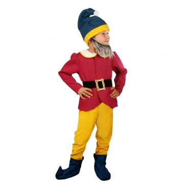 Карнавальное изделие детское Гномик Гоша малиновый р-р 30