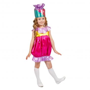 Карнавальный костюм детский Хлопушка малиновый р-р 30 комплект