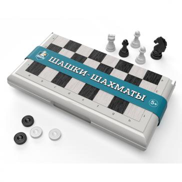 Игра настольная Шашки-Шахматы пласт. кор 03885