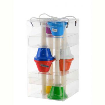 Цветные колокольчики с язычками на ручках 8шт по нотам в упаковке HB8