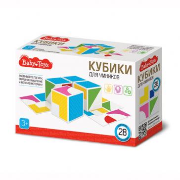 Кубики для умников 4 шт с карточками 04310