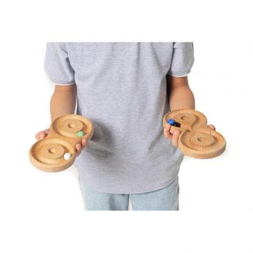 Парные нейровосьмерки для ладошек из бука 220305 БРЕЙНБОРД