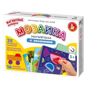 Мозаика магнитная с заданиями Серия магнитные истории 16 карт 04116