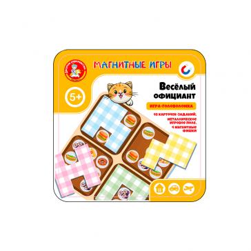 Игра магнитная Веселый официант в жестяной коробочке 04950