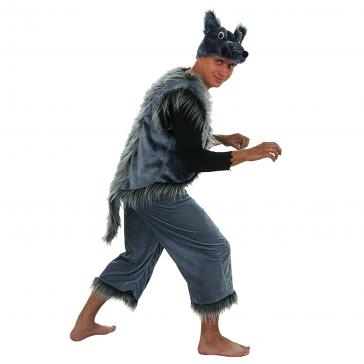 Карнавальный костюм взрослый Волк серый р-р 50