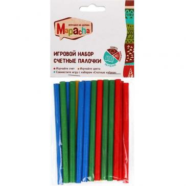 Счетные палочки 20 шт 4 цвета 1 палочка 9 см, 76831