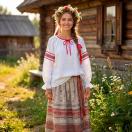Карнавальное изделие взрослое Блузка Народная белый р-р 56, 201274-01-56