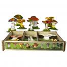 Набор Грибы на подставке в дер коробке 36 дет, 8448